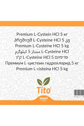 Premium L-sistein Hcl E920 5 Kg
