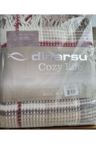 Livoras Home Dinarsu Cozy Life Pamuklu Tv Battaniyesi 130 X 170cm İnka Yeni Bordo