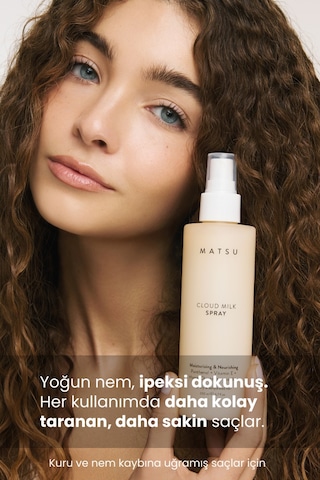 Matsu Cloud Milk Nem Veren Kolay Tarama Saç Sütü Spreyi Panthenol E Vitaminli 200 ml