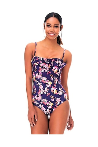 Sunsurf Kadın Mayo Çiçek Desen Mor