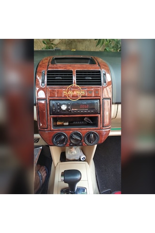 Volkswagen Polo 9N uyumlu Maun Gül desen Full Set Torpido Konsol Maun Kaplama (Gül desenli maun)