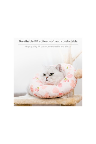 Hombey Kedi Köpek Ameliyat Sonrası Korumalı Yumuşak Yastıkli Boyunluk - Su Geçirmez Tırnak/ısırık Engeli - Sarı Kedi - M Boy