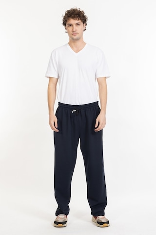 Büyük Beden Erkek Eşofman Altı Cepli Fermuarlı Blr-08- 1023 Lacivert