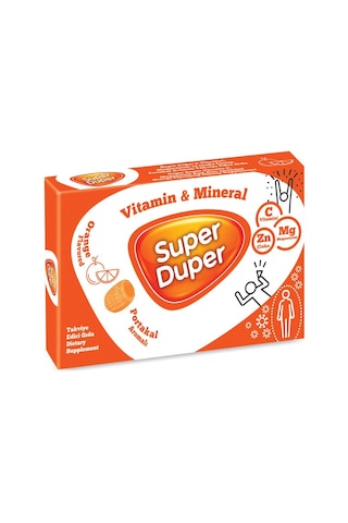Super Duper Portakal Vitamin Mineral Bonbon 4 G x 14 Adet