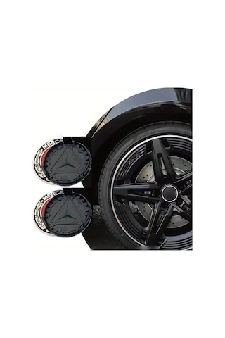 Elmpaly 4 Adet Siyah Kırmızı Mercedes C E S Gla Glc Glk Gl Cls Model 75 Mm Jant Kapakları Seti