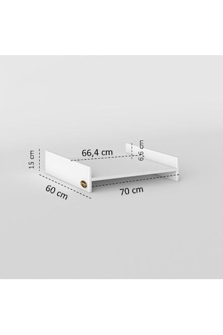 Kenzlife Çamaşır&bulaşık Makinesi Dolabı Olenka Byz 015 70 60 Banyo Aparatı Arkalıksız + Tekli Duvar Rafı Hediyeli Beyaz