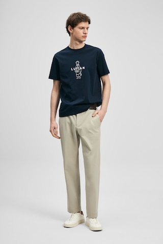 Lufian Simbad Modern Grafik Erkek T-shirt 111020307 Lacivert