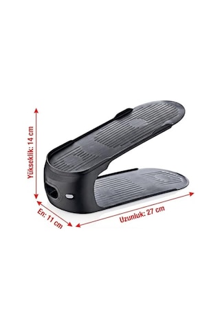 Orret Home 6 Adet Ayakkabı Rampası Ayakkabılık İçi Organizer Çift Katlı Ayakkabı Rafı Düzenleyici, Dolap İçi Ayakkabı Standı, Yer Tasarruflu Ayakkabı Yükseltici Set Açık Ceviz
