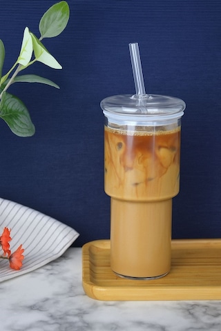 Morponi Pinterest Pipetli Cam Kapaklı Bardak 500 Ml Kahve Ve Sunum Bardağı I Kokteyl Bardak Şeffaf