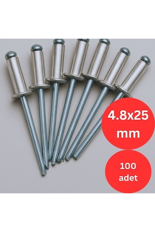 4.8x25 Pop Perçin Alüminyum - Çelik Al/st