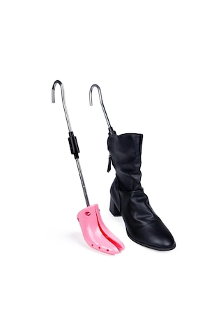 Homyl Katlanır Ayakkabı Sedyesi Ağaçları Ayarlanabilir Pembe Pembe