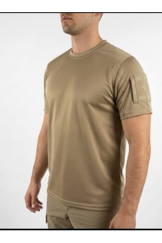 Urbamerteks Bej Cırtlı Tactical T-shirt Kamuflaj