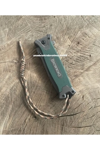 Brownıng 364 Carbon Çelik Özel Cep Çakısı Kamp Çakısı Klipsli Cep Çakısı 22mm Mini Çakı Yeşil