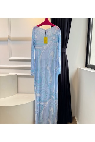 Premium İthal Plaj Elbise Bebek Mavisi