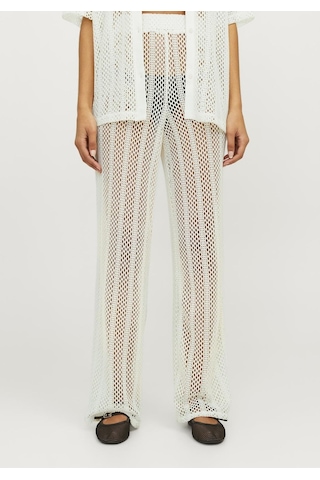 Jack & Jones Kadin Loose Fit Krose Pantolon - Ellie 12255375 Vanilla Ice Beyaz