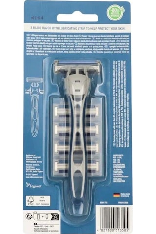 Wilkinson Essentials 3 Hybrid Erkek Tıraş Makinesi Sapı + 4 Yedek Tıraş Bıçağı