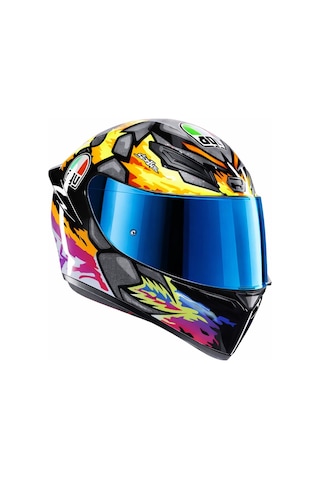 Agv K1 S Bezzecchi Mavi Vizör Kapalı Kask Çok Renkli