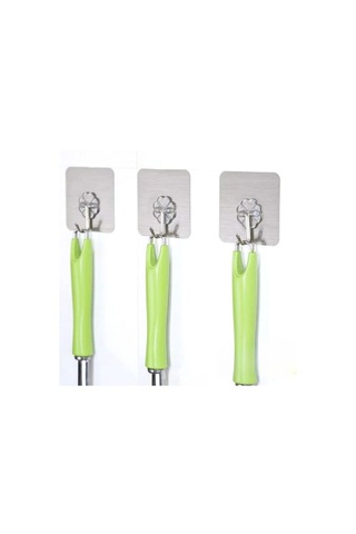 Kendinden Yapışkanlı Şeffaf Banyo Mutfak Havlu Askısı 3 Adet