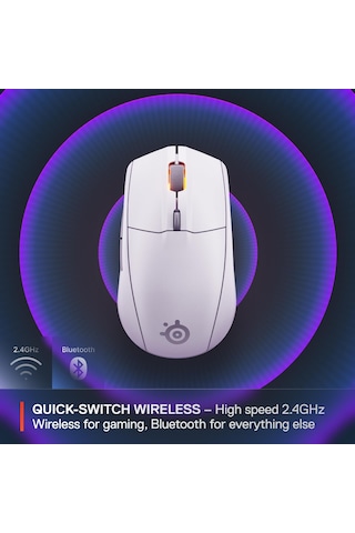 Steelseries Rival 3 Wireless Gen 2 Gaming Mouse - 2.4ghz Ve Bluetooth Bağlantı - Beyaz Rival 3