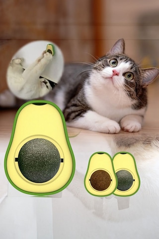 Kedi Yalama Topu Avakado Tasarımlı Nane Aromalı