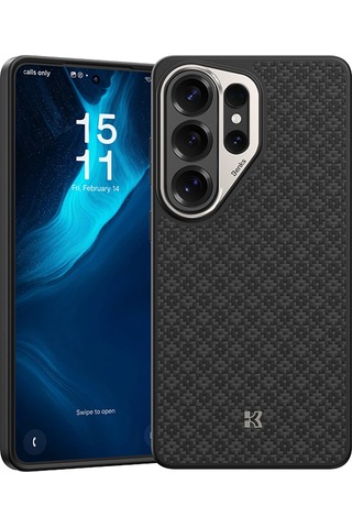Galaxy Uyumlu S26 Ultra Uyumlu Kılıf M-safe Özellikli Benks Armorpro Armorgrid Serisi Kevlar Kapak Siyah Siyah