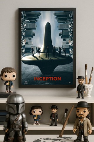 Inception Siyah Ahşap Çerçeveli Poster, Film Duvar Tablosu