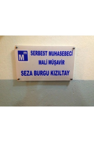 Pleksi Kişiye Özel Muhasebeci Mali Müşavir Tabelası | Kabartma