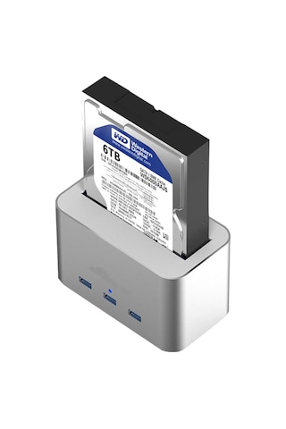 Codegen Alüminyum Usb3.0 3.5"-2.5" Hdd Sata 3 Port Usb Hub Dock