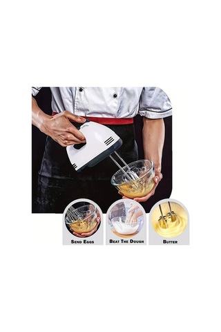 Novahub El Tipi Elektrikli Yumurta Çırpıcı, Beyaz, Otomatik Ev Tipi Beyaz