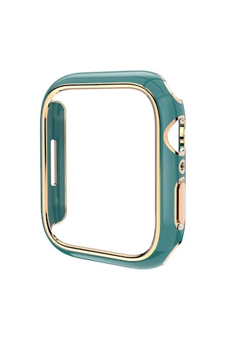 Ekılıf - Apple Uyumlu Watch 40mm - Kasa Ve Ekran Koruyucu Watch Gard 06 Sert Pc Koruyucu - Pembe