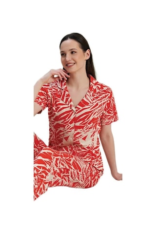 Bipamuk Viona Model Kadın Pijama Takımı Kısa Kollu Önden Düğmeli S/xl Çok Renkli
