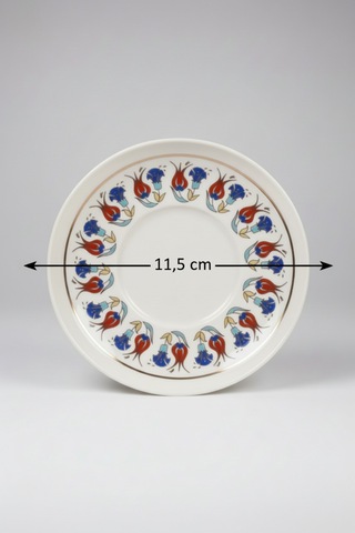6 Kişilik Nodric Kenarlı Toledo Elegant Yaldızlı Çay Tabağı 11,5cm Beyaz