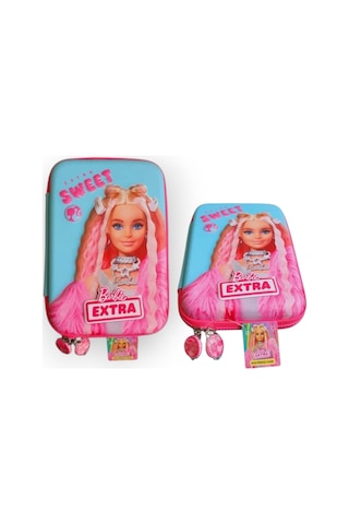 Büyük Kalem Çantası 16x23 , Alüminyum Matara Premium Set Pembe