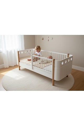 Sahra 90x190 Ölçülerinde Yatak Uyumlu Karyola %100 Mdf Bebek Ve Çocuk Montessori