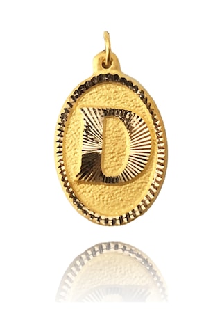 Enderun Kuyumculuk 14 Ayar Altın D Harf Kolye Ucu