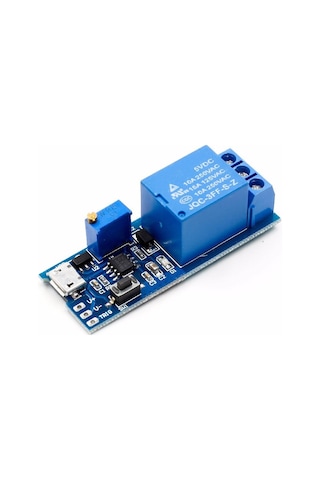 5V-30V Micro Usb Zaman Gecikme Röle Modülü 0-24 Sn Potansiyome