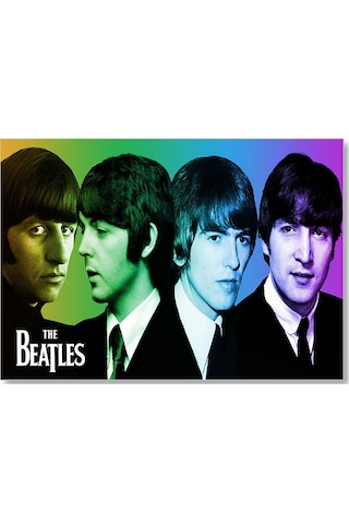 Cakasepetim The Beatles Renk Geçişli Portre Ahşap Mdf Tablo