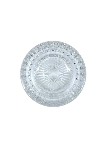 Kristal Kesme Cam Küllük, Klasik Yuvarlak Tasarım, Ofis Ve Ev Dekorasyonu İçin Şık Kül Tablası, Dayanıklı Kalın Cam, 14 Cm