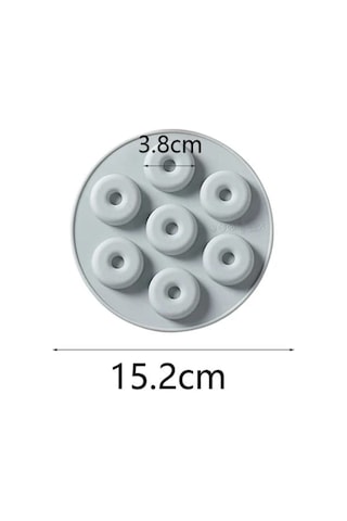 Tahtakale Toptancı Silikon Mini Donut Çikolata Ve Jelibon Kalıbı 7 Li Çok Renkli