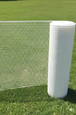 Plastik Beyaz Dekoratif Bahçe Çiti Perde Balkon Filesi 20 Mm Göz Kedi Filesi Kümes Filesi Çiti