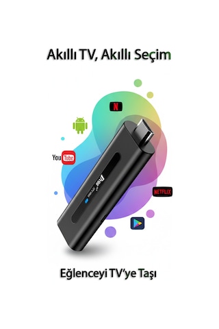 8k Android Tv Stick Akıllı Tv Dönüştürücü Dual Wifi + Bluetooth Ultra Hızlı Yayın Deneyimi