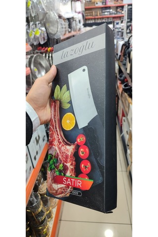 Çok Kaliteli Ay Balta Bıçak Paslanmaz Çelik Lazoğlu Lzg-10012 Siyah