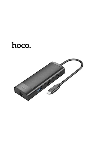 Hoco Hb44 Type-c To Hdmı + Rj45 + 100mbps + Sd/tf + Usb3.0 + Usb2.0 Pd + 4k 30hz Hub- 5775 Renkli