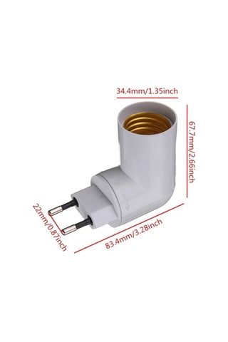 Fortunelane E27 Beyaz Pbt Led Ampul Tutucu Dönüştürücü, Bakır Tabanlı, Ateş Engelleme, Ev Standart Soket Uyumlu Beyaz