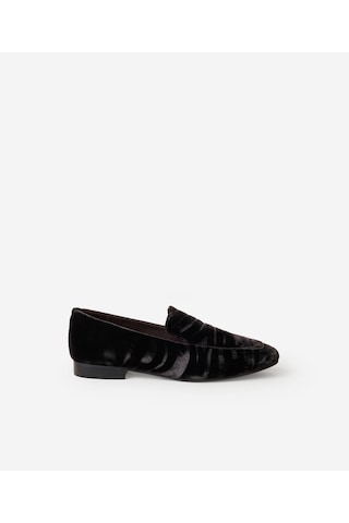 Yargıcı Kadife Zebra Baskılı Loafer 26kkay4031x 208 Kahverengi