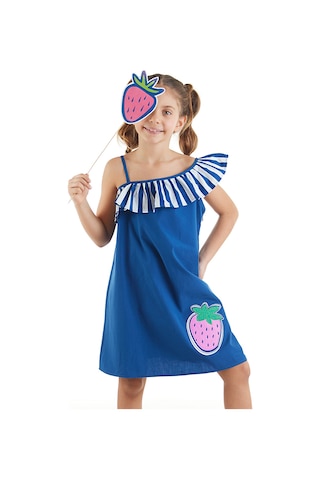 Denokids Mshb&g Çilekli Kız Çocuk Elbise Çok Renkli