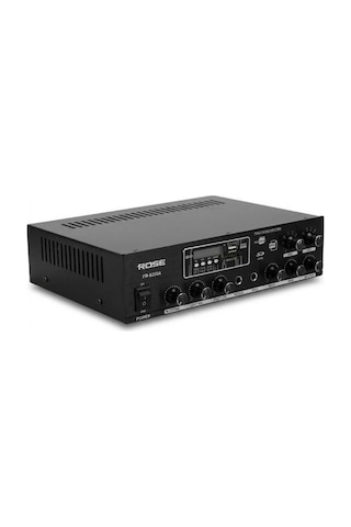 Rose Fr-9200a 120 Watt 2 Zone Mono Trafolu Mağaza Anfisi 2 Mikrofon Girişli Mp3,bluetooth,sd Kart Kumandalı