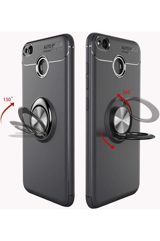 Xiaomi Redmi 4X Kılıf Yüzüklü Magnetli Ravel Case
