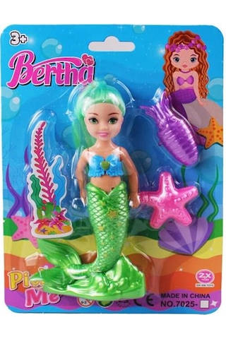 7025 Kartela Kçk Deniz Kızı Bertha Bebek -kzl