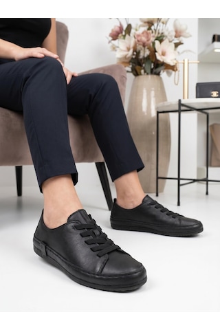 Free Foot Freefoot 12906 Siyah Hakiki Soft Deri Günlük Kadın Ayakkabı